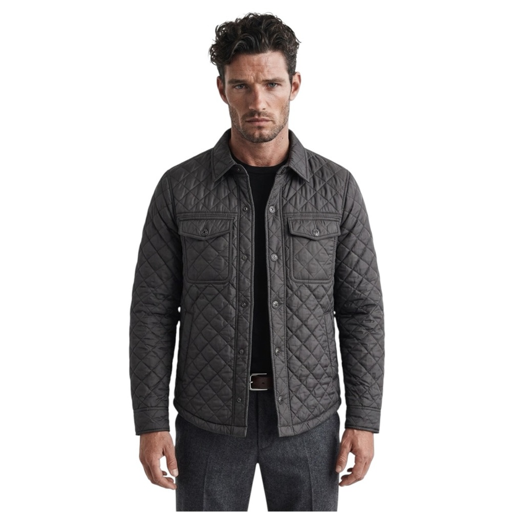 🧊 Abercrombie & Fitch Quilted Jacket‎ S 🪓 Flannel Lined Workwear Vibes 💥